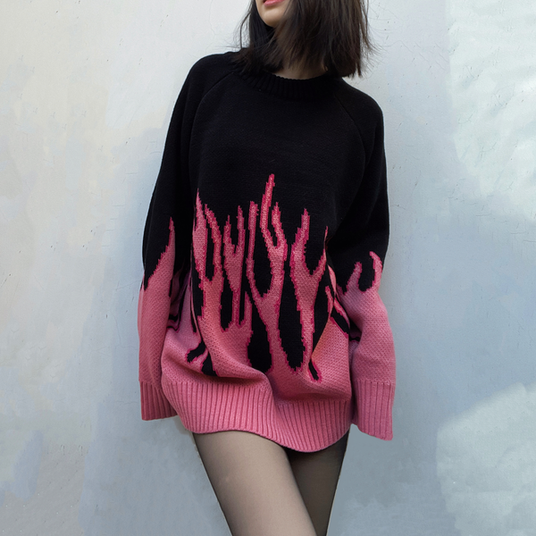 Pink Flame Sweater